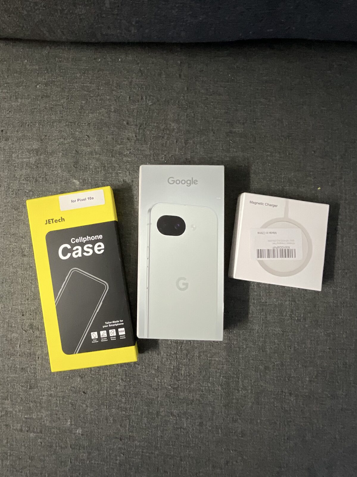 Pixel, case and charger as shipped