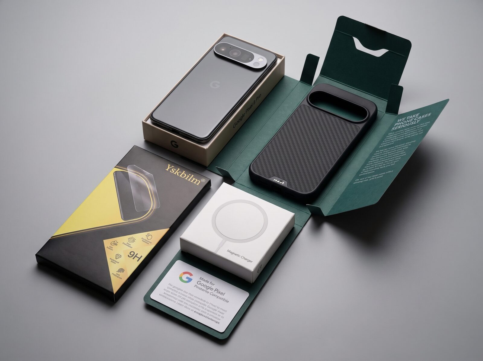 Prepared Pixel bundle with case, charger and card